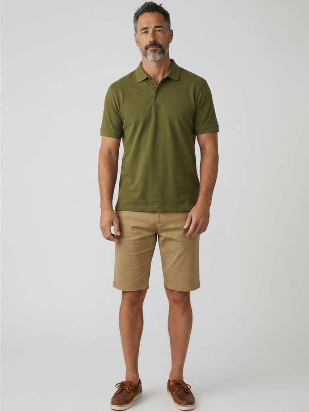 Tommy Bahama Olive Green Silk Blend Short Sleeve Polo